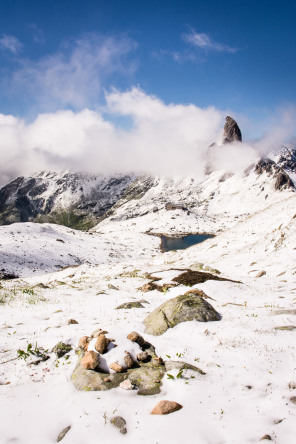 Randonnée du lac Presset – Montée vers le col du Grand Fond – Lac de Presset, refuge et Pierra Menta