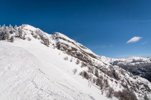 Randonnée du bec de La Scia (hiver) – Montée jusqu'à la table d'orientation