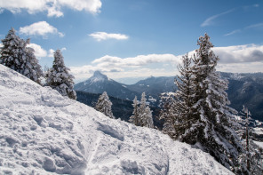 Randonnée du bec de La Scia (hiver) – Montée jusqu'à la table d'orientation