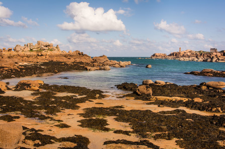 Trégastel – Vue sur Ploumanac'h depuis la plage de Tourony