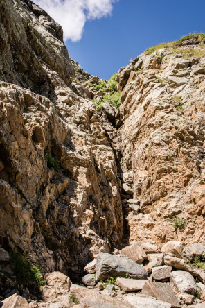 Randonnée jusqu'au lac du Grand Méan – Gorges de la Reculaz – Passage le plus escarpé