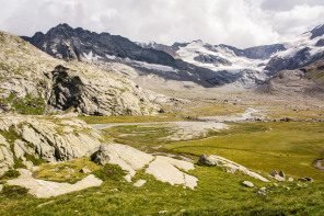 Randonnée jusqu'au lac du Grand Méan – Plan des Evettes vu depuis le col