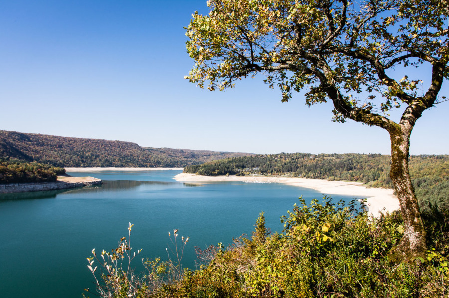 Lac de Vouglans depuis le belvédère de la Roche aux Corneilles