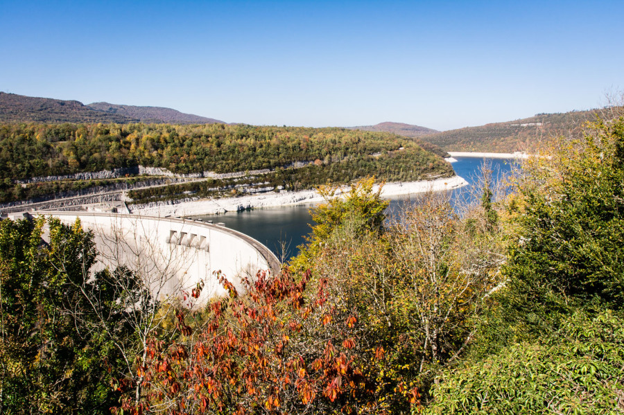 Barrage de Vouglans depuis le belvédère