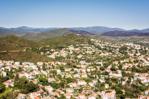 Hyères – Vue depuis le château, vers la Londe-des-Maures