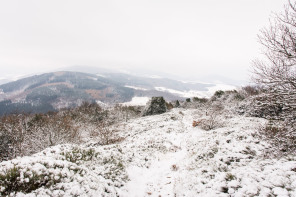 Montée vers le mont Monnet en hiver