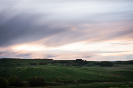 En direction du col de Bonnecombe au crépuscule