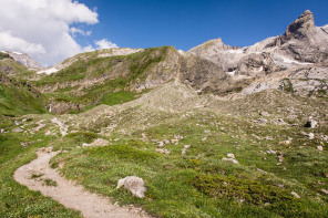 Randonnée du col de la Vanoise – Dégradé de vert au gris dans le cirque de l'Arcelin  (juin 2017)