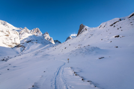 Randonnée du col de la Vanoise – Vallon de la Glière (janvier 2022)