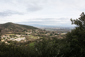 Saint-Georges-les-Bains – Ruines de Saint-Marcel-de-Crussol (en hiver)