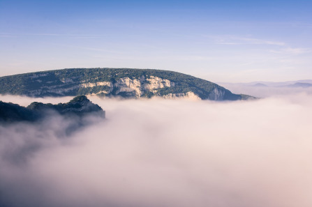 Route touristique des gorges – Belvédère du Serre de Tourre au petit matin