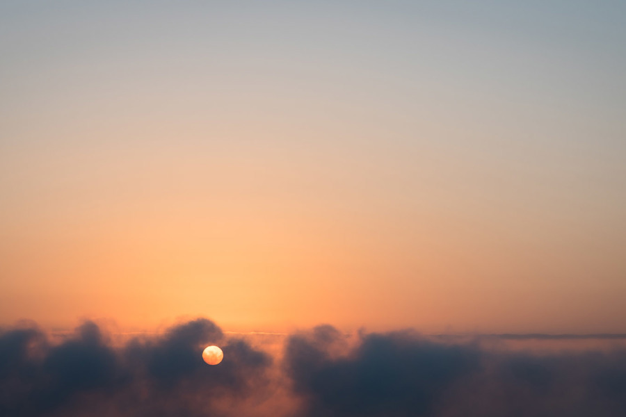 Lever de soleil depuis mon jardin