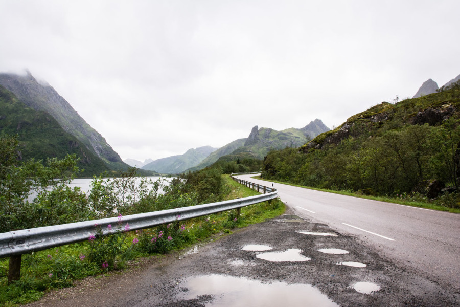 E10 près d'Austnesfjorden