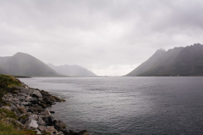 Vers Brenna – Pont entre Austvågøya et Gimsøya