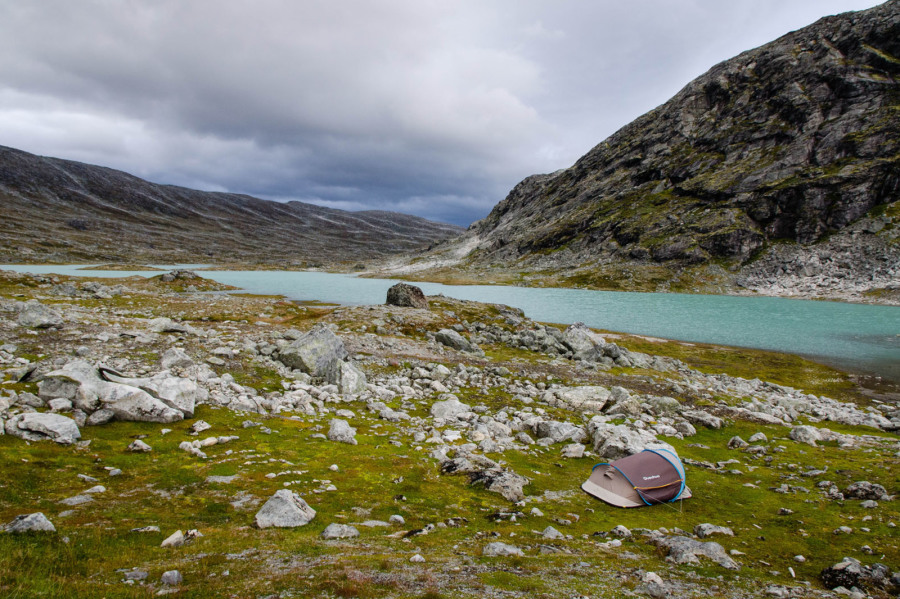 Camping sauvage sur l'ancienne Strynefjell