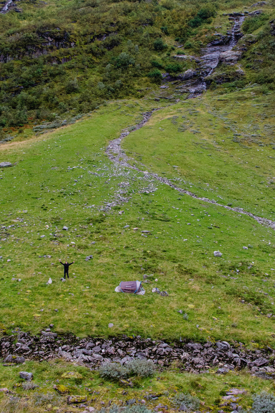 Camping sauvage près du Geirangerfjord