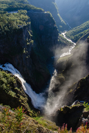 Vue de Vøringfossen depuis le Fossli Hotel