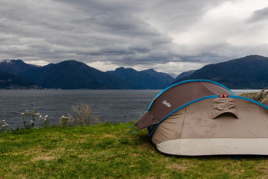 Camping au bord du Sognefjord Camping au bord du Sognefjord