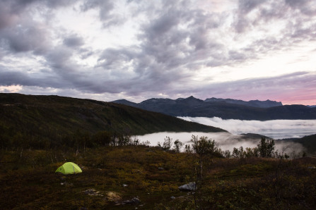 Camping sauvage à Krokelvvatnet