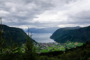 Vue de Vik depuis Storesvingen Fjellstove