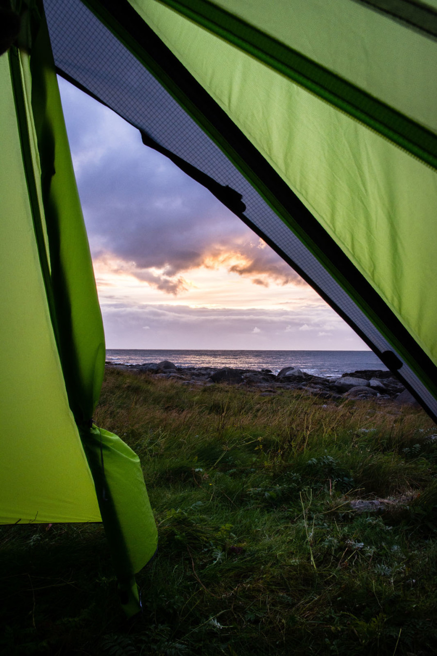 Camping sauvage à Kvalnes