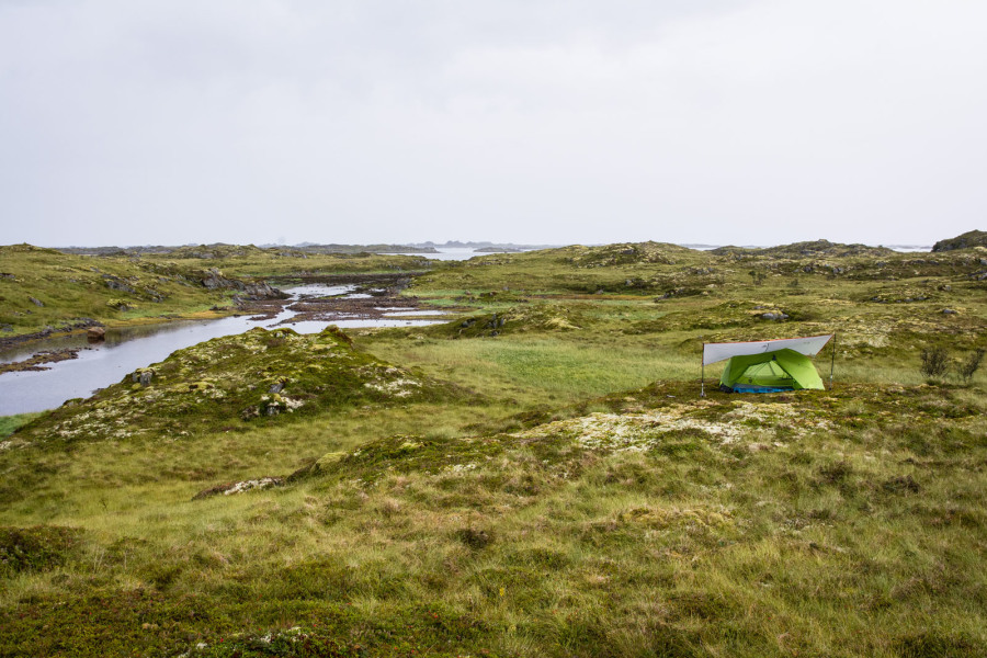 Camping sauvage près de Bøstad
