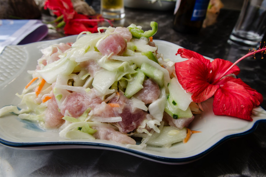 Poisson cru au lait de coco